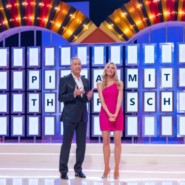 Thomas Hermanns und Sonya Kraus bei Glücksrad Thomas Hermanns und Sonya Kraus bei Glücksrad